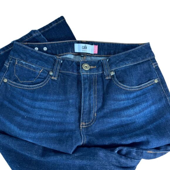 Cabi High Straight Leg Jeans Dark Wash Style 3386 Sz 4 - Picture 5 of 7